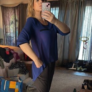 Elegant Blue Women's Top